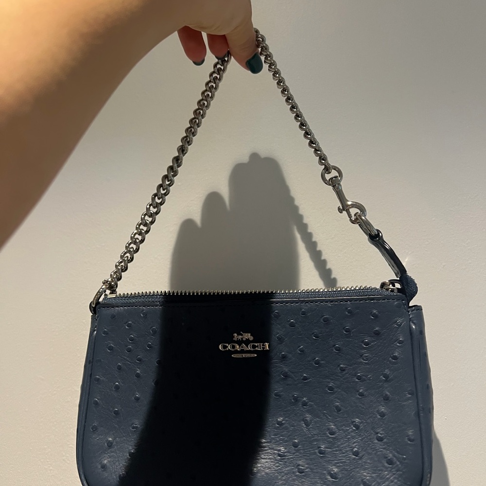 Coach Dark Blue Mini Bag with Chain Strap - Picture 3 of 5